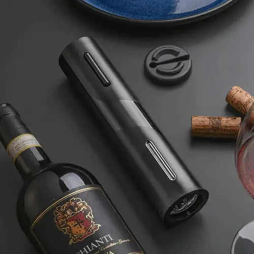 Abridor de Vinho com Suporte para Mesa - Saca Rolhas Elétrico