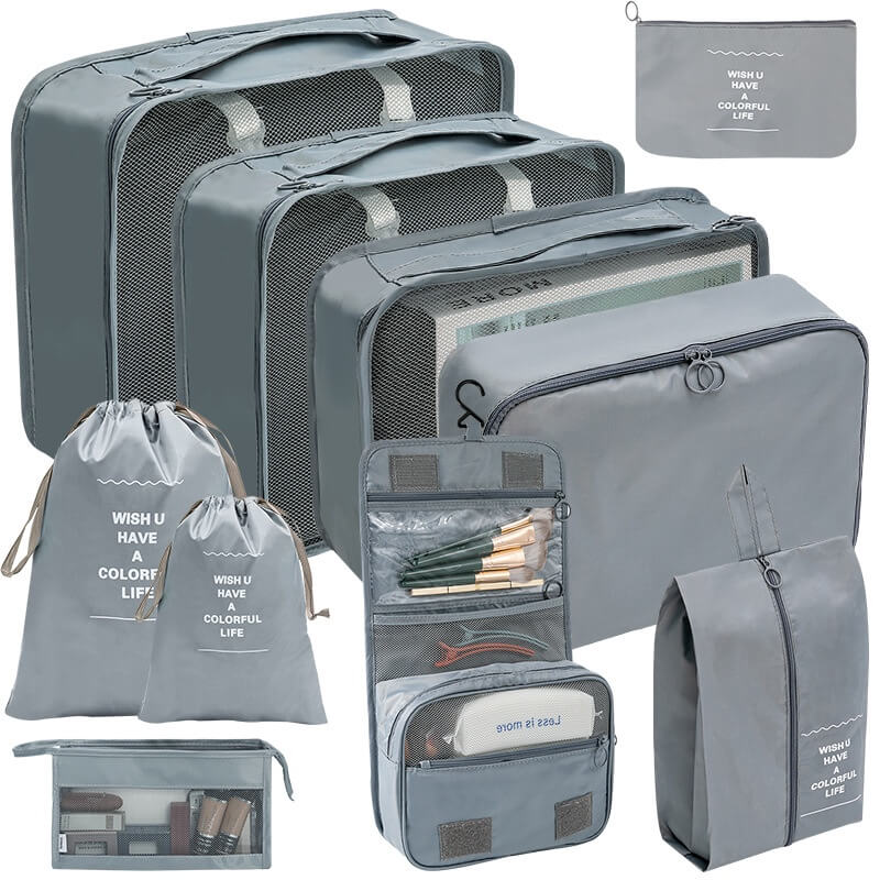 Kit de Bolsas organizadoras á prova d'água (+3 de Brinde)
